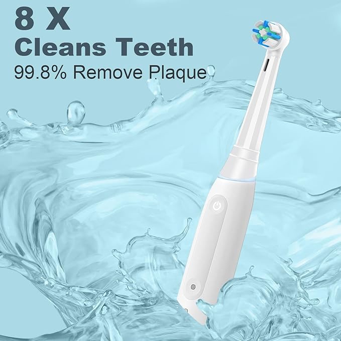 12 Pack Replacement Heads Compatible with Oral B IO 2/3/4/5/6/7/8/9/10/Deep Clean Series Electric Toothbrush, Brush Heads Refill Compatible with Oral B IO for Teeth and Gums Care (White)
