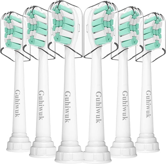 Replacement Toothbrush Heads for Philips Sonicare: Electric Toothbrush Replacement Heads Compatible with Sonicare Plaque Control ProtectiveClean 4100 5100 6100 C2 G2 W2, 6 Pack
