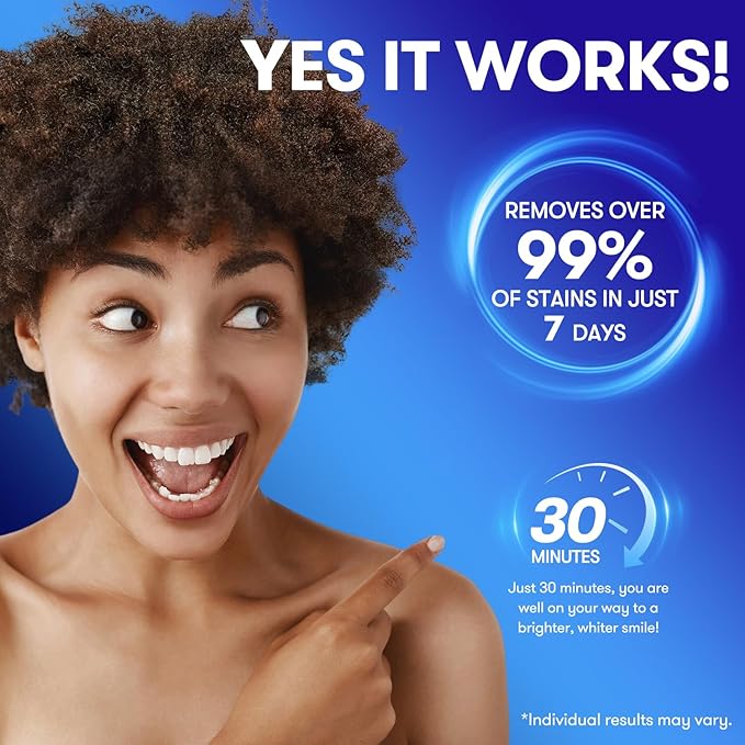 MySmile Teeth Whitening Strips, Hydroxyapatite-Infuse White Strips, Non-Sensitive Teeth Whitening with Soothing Natural Ingredients, Enamel-Safe, Residue-Free, Non-Slip, 7 Treatments Kit (14 Count)