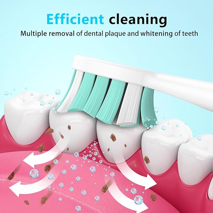 Replacement Toothbrush Heads for Philips Sonicare Electric Toothbrush Snap-on Handle: Medium Softness Bristles, 10 Brush Heads Refill, White