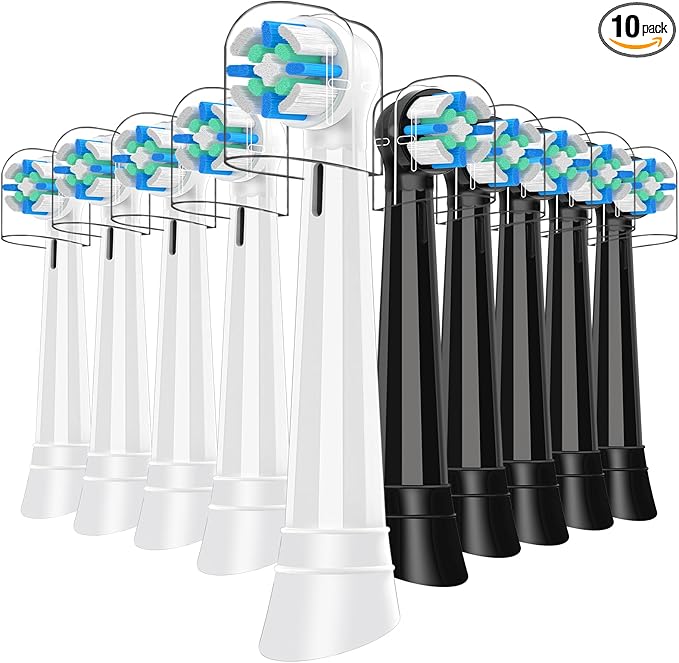 10PACK Replacement Heads Compatible with Oral B iO 3 4 5 6 7 8 9 10 Series Electric Toothbrush,Toothbrush Heads Compatible with Oral B iO Replacement Heads, Medium Bristles for Effective Cleaning