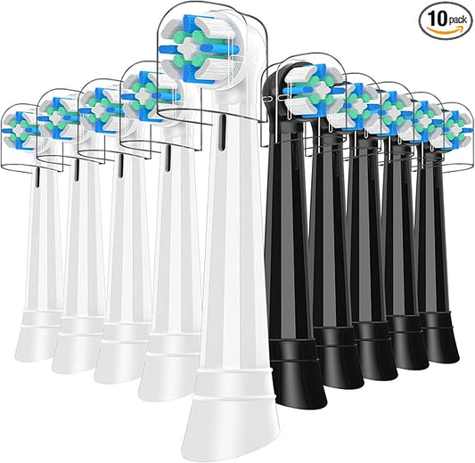 10PACK Replacement Heads Compatible with Oral B iO 3 4 5 6 7 8 9 10 Series Electric Toothbrush,Toothbrush Heads Compatible with Oral B iO Replacement Heads, Medium Bristles for Effective Cleaning