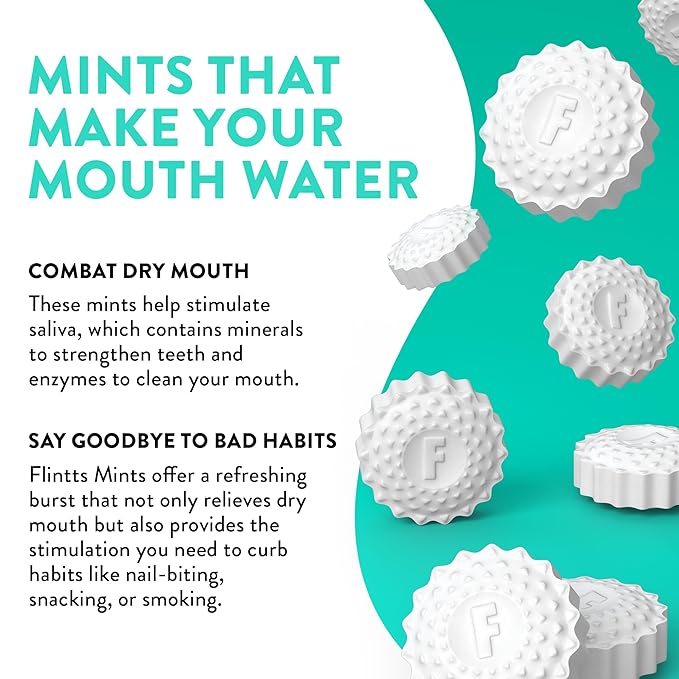 Flintts Mints Strawberry Stash – Sugar Free Mouthwatering Mints for Dry Mouth Relief & Freshness – Vegan Oral Health Support with Sparkle Effect – Pocket Travel Saliva Substitute, Lozenges Alternative, 2 Refill Packs