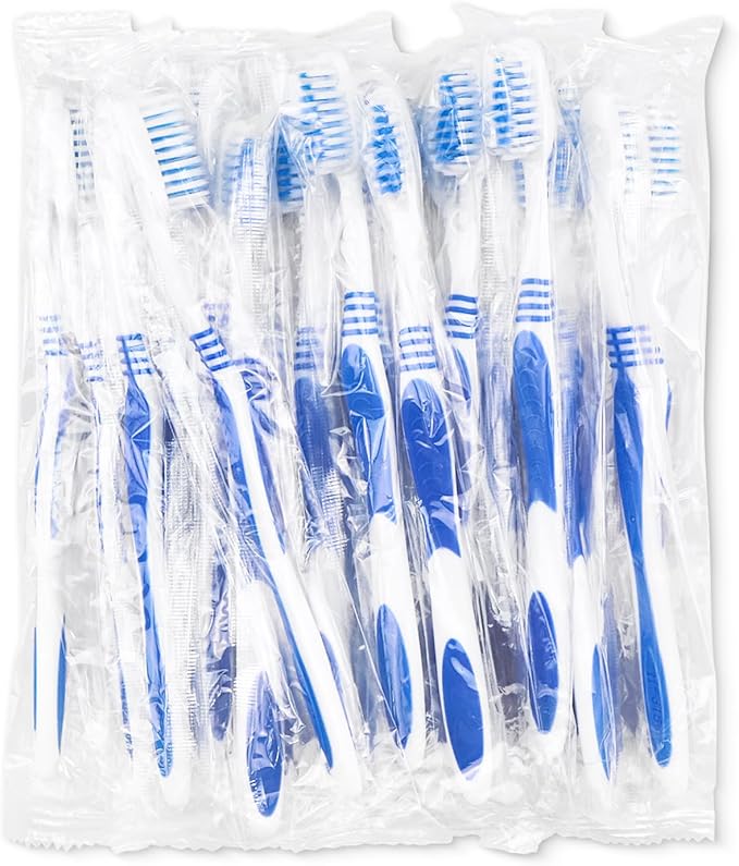 200 Prepasted Disposable Toothbrushes Individually Wrapped Pre Pasted Toothbrushes Soft Bristle Travel Tooth Brush Single Use Wrapped for Hotel, Camping, Travel and Gift for The Homeless