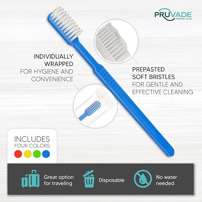 300 Pack Disposable Toothbrushes with Toothpaste, Built in | Prepasted Toothbrushes Individually Wrapped | Single Use Waterless Tooth Brush Soft Bristles for School, Hotel, Camping, Travel
