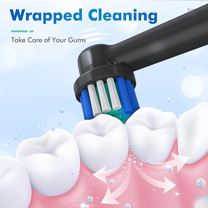 Replacement Toothbrush Heads Compatible with Oral B Braun, 4 Pcs Professional Precision Clean for Oral-b 7000, Clean, Oral B Pro 1000, 9600, 500, 3000, 8000