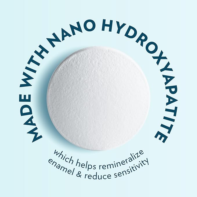 Toothpaste Tablets – Peppermint | Nano Hydroxyapatite Toothpaste Tablets Chewable | Fluoride Free l 90 Tabs