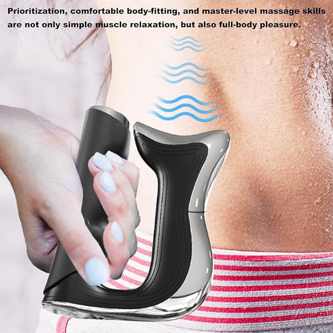 2025 New Fascia Knife Multifunctional Massage Tool Christmas Gift Electric Fascia Knife for Muscle Relaxation Scraper for Fascial Massager for The Whole Body (White)