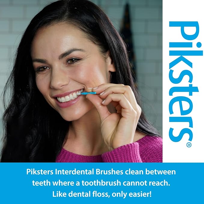 Piksters Interdental Brushes, 35 pk, Size 5, Interdental Tooth Brush for Large Gaps, Gum Soft Bristles for Plaque Removal, Safe for Braces