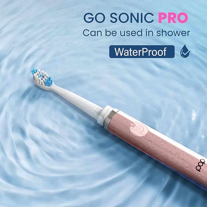 Pop Sonic The Ultimate Pro Toothbrush (Rose Gold) | Rechargeable Toothbrush w/Up to 40,000 Brush Strokes/Minute -Long-Lasting Dupont Nylon Bristles -Teens & Adult Toothbrush