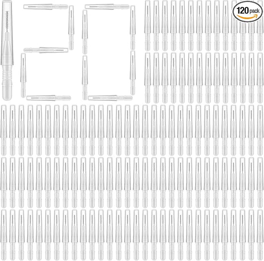120Pcs Interdental Brushes, 360° Bendable Soft Bristles Braces Flossers Dental Brushes Between Teeth Gum Interdental Brushes for Gum Braces Oral Teeth Cleaning Tool (White)