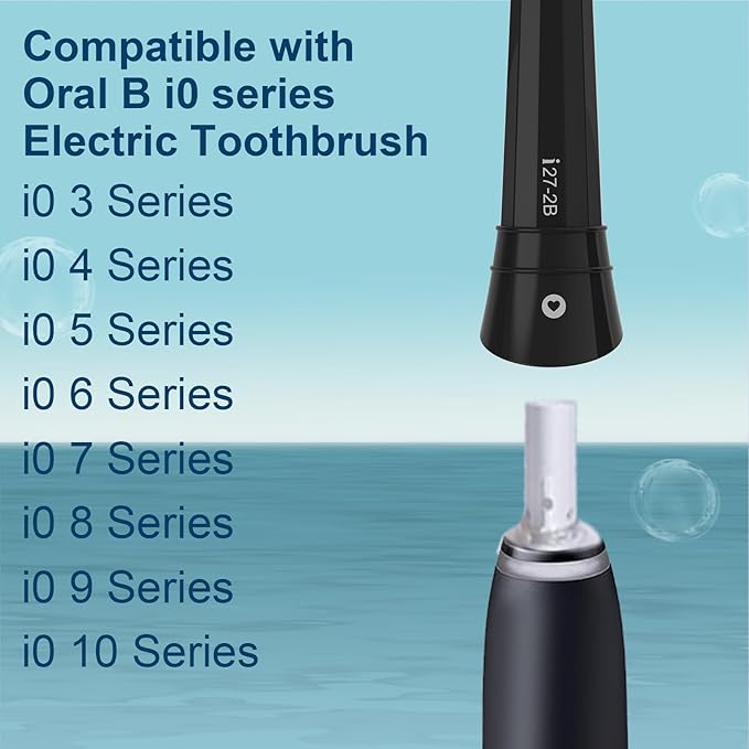 Replacement Heads Compatible with Oral B iO 3 4 5 6 7 8 9 10 Series Electric Toothbrush,Toothbrush Heads Compatible with Oral B iO Replacement Heads, Medium Bristles for Effective Cleaning,Black