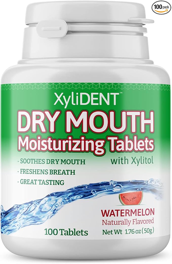 Nature's Stance XyliDENT Xylitol Tablets for Dry Mouth Relief - Stimulates Saliva, Freshens Breath, Reduces Acid Production, Fast Acting Relief, 100 Count