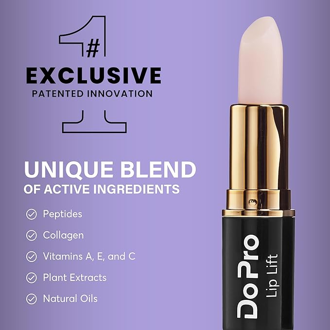 Plumping Lipstick with Stimulating Roller for Maximum Absorption and Long-Lasting Results – Lip Gloss with Hyaluronic Acid, Collagen, Vitamins C & E – Volumizing and Hydrating Lip Plumping Serum – 5ml