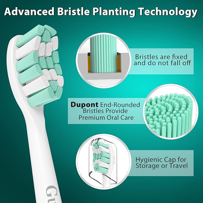 Replacement Toothbrush Heads for Philips Sonicare: Electric Toothbrush Replacement Heads Compatible with Sonicare Plaque Control ProtectiveClean 4100 5100 6100 C2 G2 W2, 8 Pack