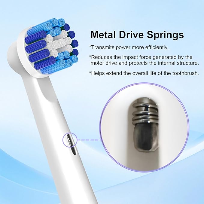 Replacement Brush Heads Compatible with Braun Oral-B, 12pcs Professional Electric Toothbrush Heads for Oral B Replacement Heads Refill Pro100/1000/1500/4000/5000/7000/8000/9600 Etc.