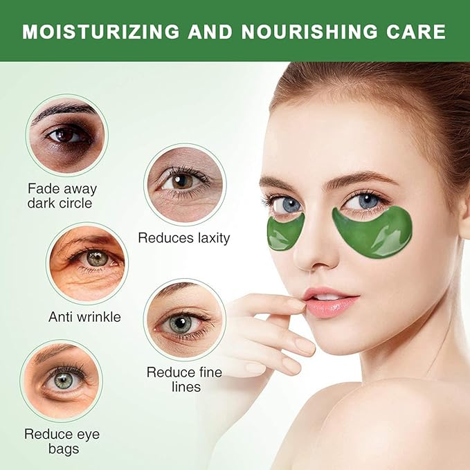 30 Pairs Lip Mask Under Eye Masks Patches, Crystal Collagen Hydrating Moisturizing Smoothing Lips Gel Pads for Puffy Eyes Bags,Dark Circles,Puffiness,Fine Lines,Wrinkles,Anti-Aging Avocado