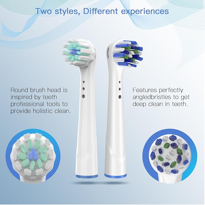Replacement Toothbrush Heads for Oral B Braun, 4 Pack Professional Electric Toothbrush Heads, Precision Clean Brush Heads Refill Compatible with Oral-B 7000/Pro 1000/9600/ 5000/3000/8000 (4pack)