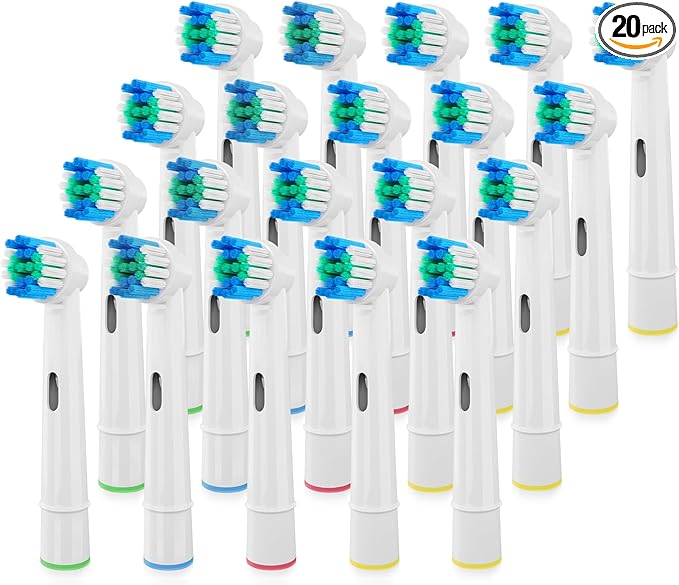 20 PCS Replacement Toothbrush Heads Compatible with Oral B Braun Electric Toothbrush Pro 1000/9000/ 5000/3000/8000