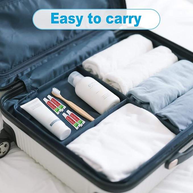 30 Tubes Travel Size Toothpaste in Bulk, Disposable Mini Mint Compact Small Pocket Size Essential Toothpaste for Vacation Hotel Shelter Homeless Nursing Home Charity Camping Single Use 0.17 oz/ 5g