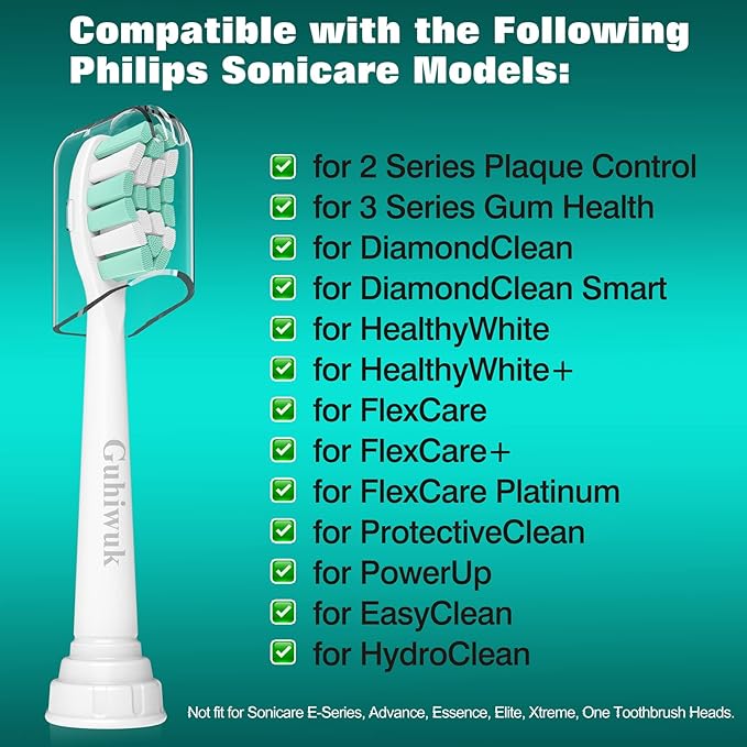 Replacement Toothbrush Heads for Philips Sonicare: Electric Toothbrush Replacement Heads Compatible with Sonicare Plaque Control ProtectiveClean 4100 5100 6100 C2 G2 W2, 8 Pack