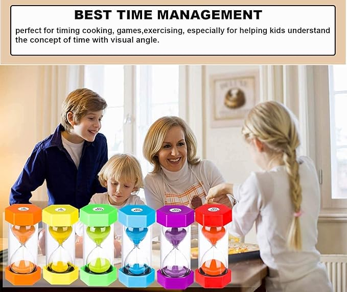 1 Minute Sand Timer SuLiao Hourglass, Unbreakable Orange Sand Watch, Reloj de arena 1 Minuto, Plastic Hour Glass Sandglass Timer for Kids, Classroom, Home, Decoration