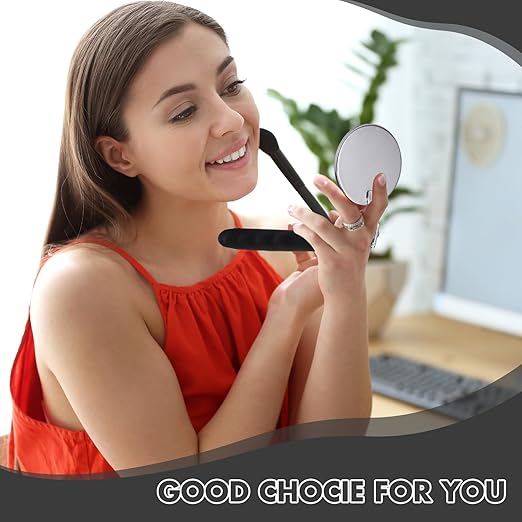 2 Pcs Telescoping Inspection Mirrors, Mechanics Mirror Tool with Long Handle, Round Extendable Mirror on a Stick for Technicians Mechanics Contractors Checking Observation (50mm,Black)