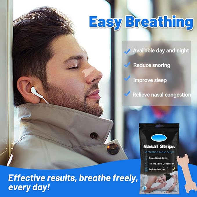 240PCS Nose Strips for Breathing,Extra Strength Nasal Strips for snoring,Suitable for Nasal Congestion & snoring (240)