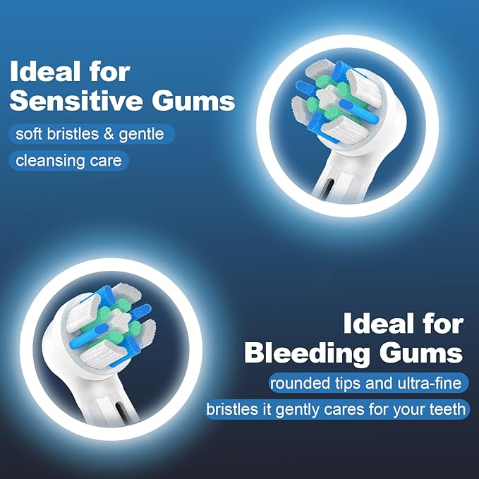 10 PCS IO Replacement Heads Compatible with Oral B IO 2/3/4/5/6/7/8/9/10/Deeep Clean Electric Toothbrush, Toothbrush Brush Heads Compatible with Oral B IO for Teeth Clean (Black/White)