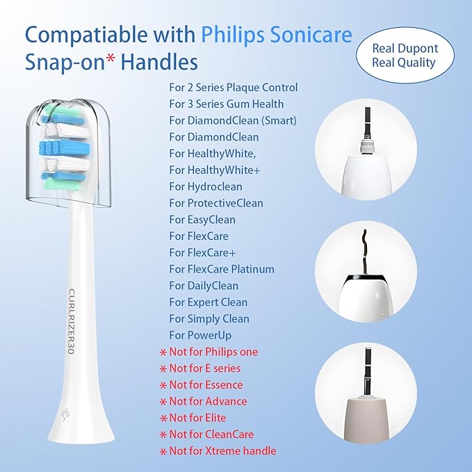 Replacement Toothbrush Heads for Philips Sonicare Replacement Heads, Electric Replacement Brush Head Compatible with Phillips Sonicare Electric Toothbrushes, 8 Pack