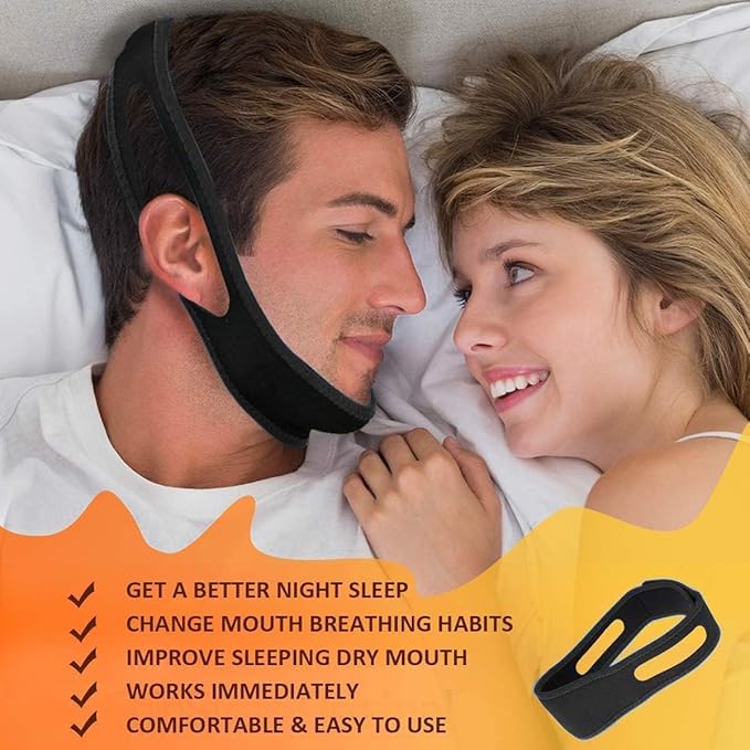 2025 Anti Snoring Chin Strap, Stop Snoring Chin Straps for CPAP Users, Jaw Strap for Sleeping,Chin Straps to Keep Mouth Closed for Sleeping Better, Cpap Chin Strap for Sleep for Men Women