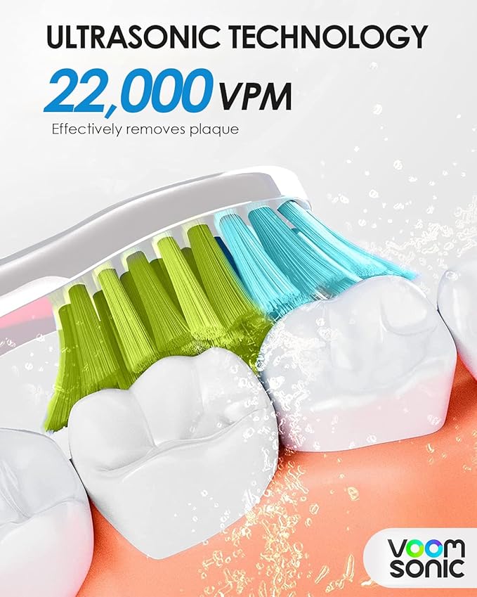 Voom Sonic Go 1 Series Travel Electric Toothbrush | Travel Toothbrushes - Battery Operated Toothbrush for Adults & Kids, Dentist Recommended Toothbrush, Portable w/ 2 Minute Timer (Black)