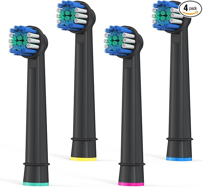 Replacement Toothbrush Heads Compatible with Oral B Braun, 4 Pcs Professional Precision Clean for Oral-b 7000, Clean, Oral B Pro 1000, 9600, 500, 3000, 8000