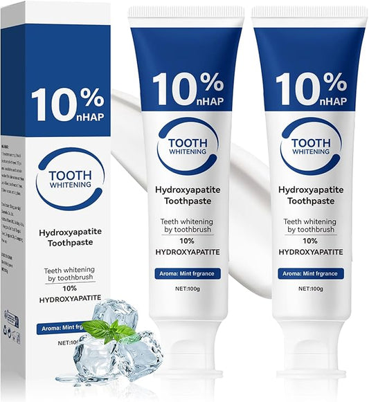 10% Hydroxyapatite Toothpaste for Advanced Enamel Protection, Appropriate for Tooth Strengthening Sensitive Teeth, Gentle and Effective Formula, Fresh Mint Breath, Daily Use for Oral Care Health