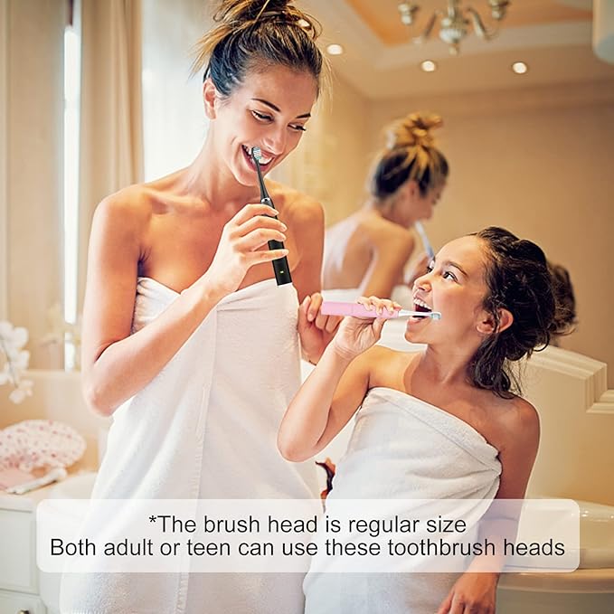 Replacement Toothbrush Heads 5 Pack Compatible with AquaSonic Black Series, Vibe Series, Black Series pro, and Duo Series Pro Electric Toothbrush, Black