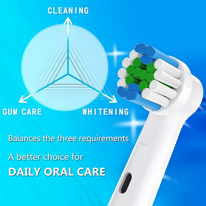 Replacement Toothbrush Heads Compatible with Oral B Electric Toothbrushes, 8 Count, Small Round Head for Pro Series, Refills for Braun Model 3756 3757 3744 3765 4729 4731