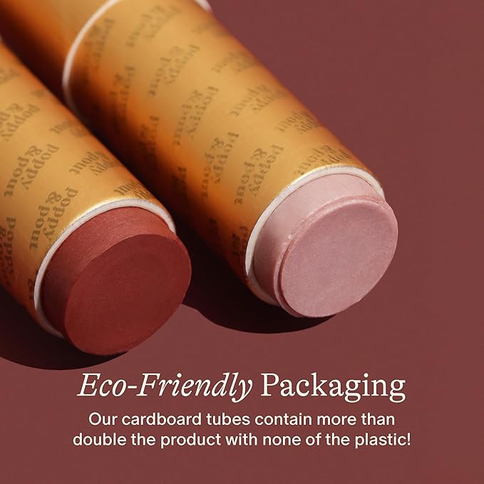 Poppy & Pout All Natural Lip Tint, Cardboard Tube, Hand-Filled, Beeswax, Vitamin E, Coconut Oil, Cruelty Free, All-Natural Shades (Penny)