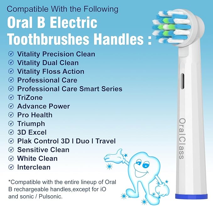 Replacement Toothbrush Heads Compatible with Oral B Braun, Medium Soft Precision Electric Brush Head Refills Fit for Oralb Pro 1000/7000/9600/500/3000/5000/6000/8000 etc, 8 Pack with Covers