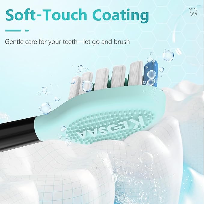 Replacement Toothbrush Heads for Philips Sonicare Electric Toothbrush, 2-in-1 Tongue Cleaner, 10 Pack, Mint Green,Suitable for Philips Sonicare Heads, C2, C1, C3, W1, W2, W3, G1, G2, G3