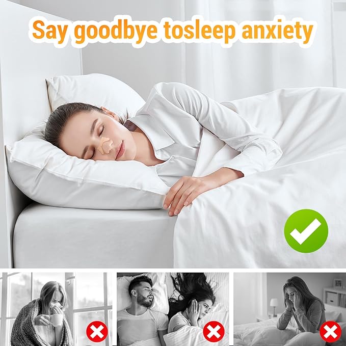 120Pcs Nasal Strips Anti Snoring, Extra Strength Nose Strips Breathing, Nose Tape for Sports and Sleep, Anti Snoring Strips Help Stop Snoring and Nasal Congestion Relief