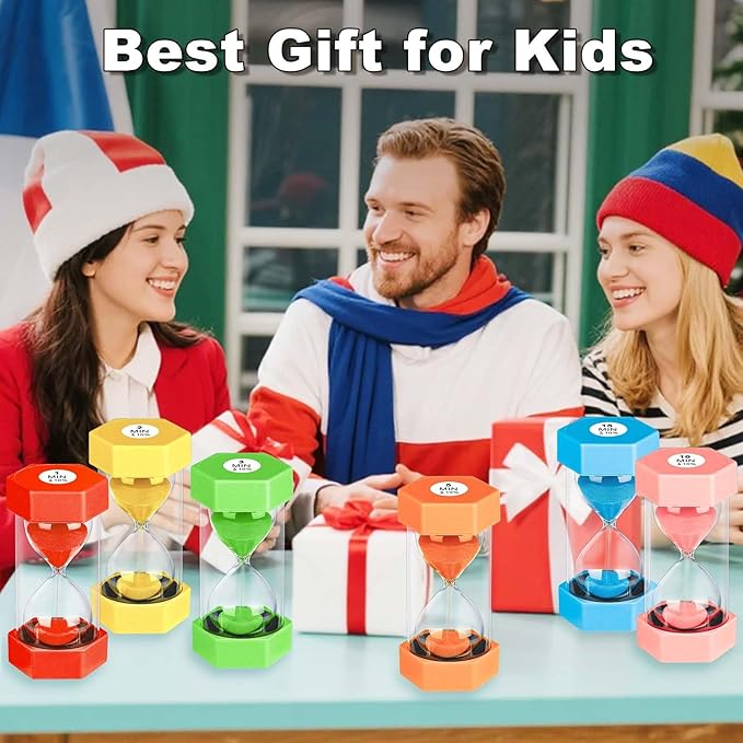 10 Minute Sand Timer Hourglass, Unbreakable Hourglass Sand Watch 10 Min, Reloj De Arena 10 Minutos, Colorful Plastic Hour Glass Sandglass for Classroom Games （Orange