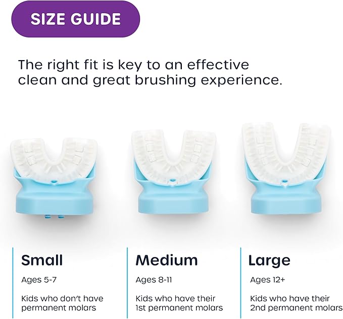 Willo BrushBot Kids U-Shaped Toothbrush Starter Kit – Rechargeable, Smart Electric Toothbrush for Kids Ages 12+ w/App, Soft Bristles, Plaque Removal, Gentle & Deep Clean Modes | Large Minty Mist