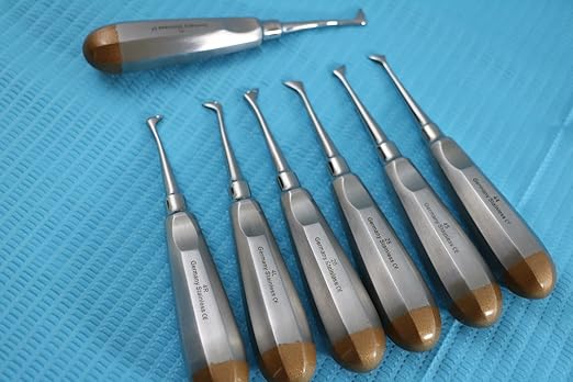 New German German Stainless Set of 7 Cryer Left Right Dental Tooth EXTRACTING Elevators Small Medium Large