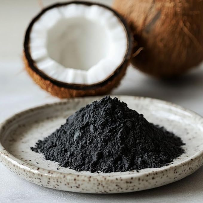 Organic Charcoal Powder Activated Charcoal Natural, Vegan, Organic, GMO Free - Large Bottle 25 oz Powder - 3pack
