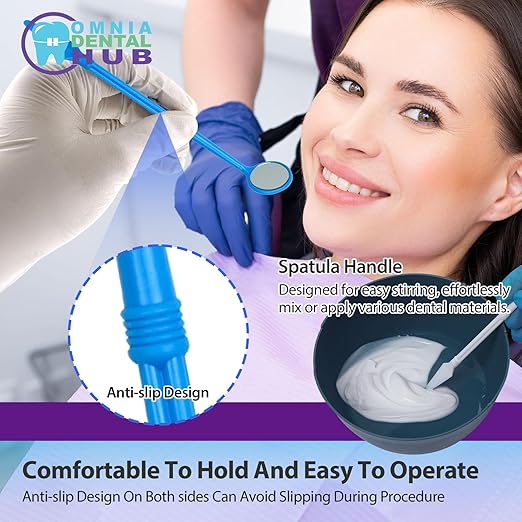 200 PCs Dental Grade Disposable Dental Mouth Mirrors with Spatula Handle by Omnia ONE | Fog-Free, Dual-Purpose Design – Clear Visibility & Tongue Retraction – Ideal for Exams & Procedures