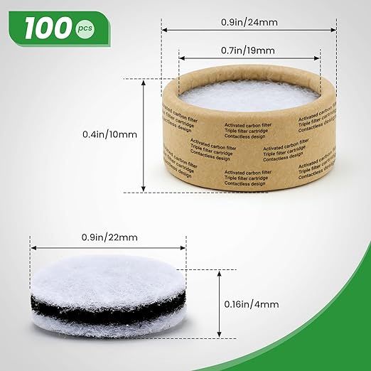 Replaceable Activated Carbon Filters for Universal Silicone Mouth Funnel (10 pcs)