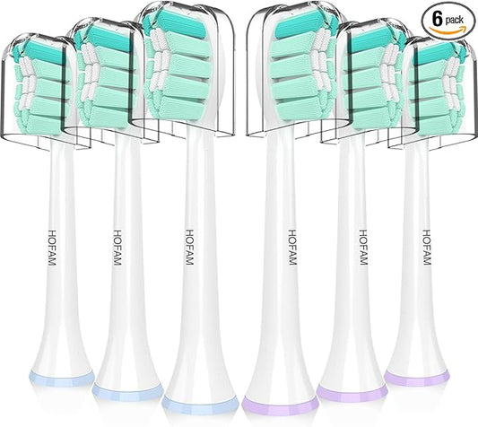 Replacement Toothbrush Heads for Philips Sonicare Replacement Heads,Electric Replacement Brush Head Compatible with Phillips Sonicare Electric Toothbrush C2,C1,4100,for Philips Sonic Care Brush,6 Pcs
