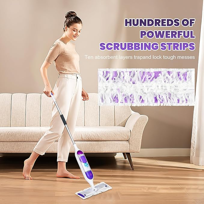 12 Pack Power Mop Refills Compatible with Swiffer Power Mop, for Swiffer Wet Pads Refill, for Floor Cleaning, Unscented