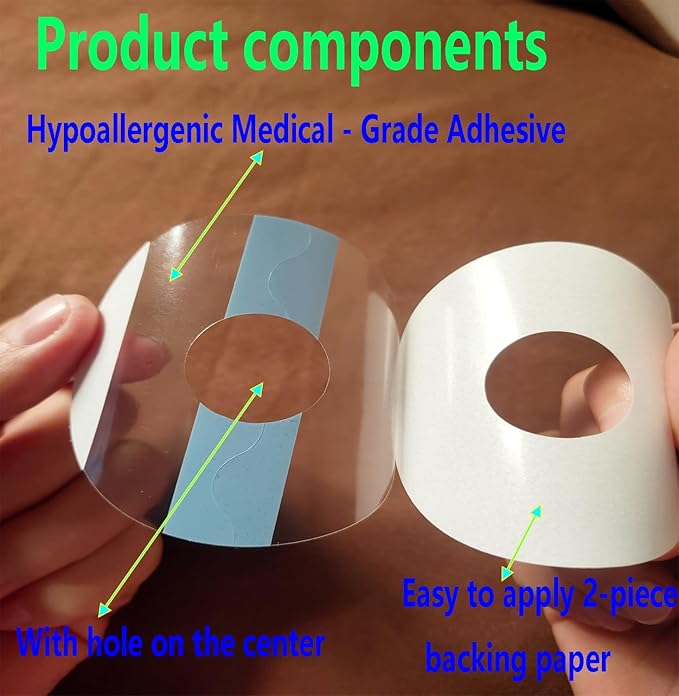 30 Pcs Waterproof Infusion Site CGM Adhesive Patches for Medtronic 780G/770G, Tandem t:Slim X2/ Mobi - Hypoallergenic Sensor Adhesive Tape with 0.8" Hole, 14-Day Wear, Pre-Cut Breathable Clear Patch