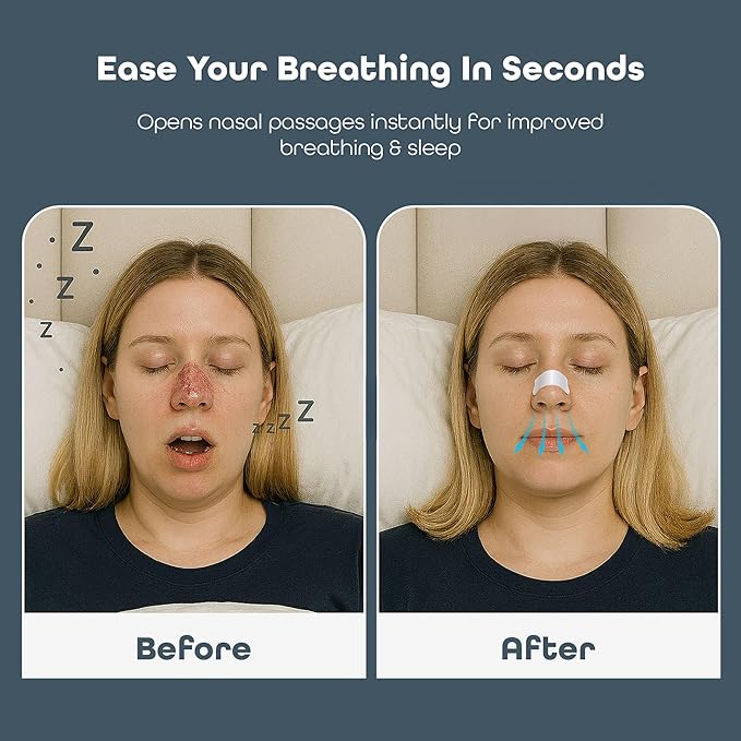 SleepHabits Breathing Strips, Non-Toxic 3rd Party Tested Nose Strips for Breathing | Nasal Strips for Snoring Solution | Extra Strength for Sensitive Skin | Nasal Strips for Sleeping, Lavender - 45ct